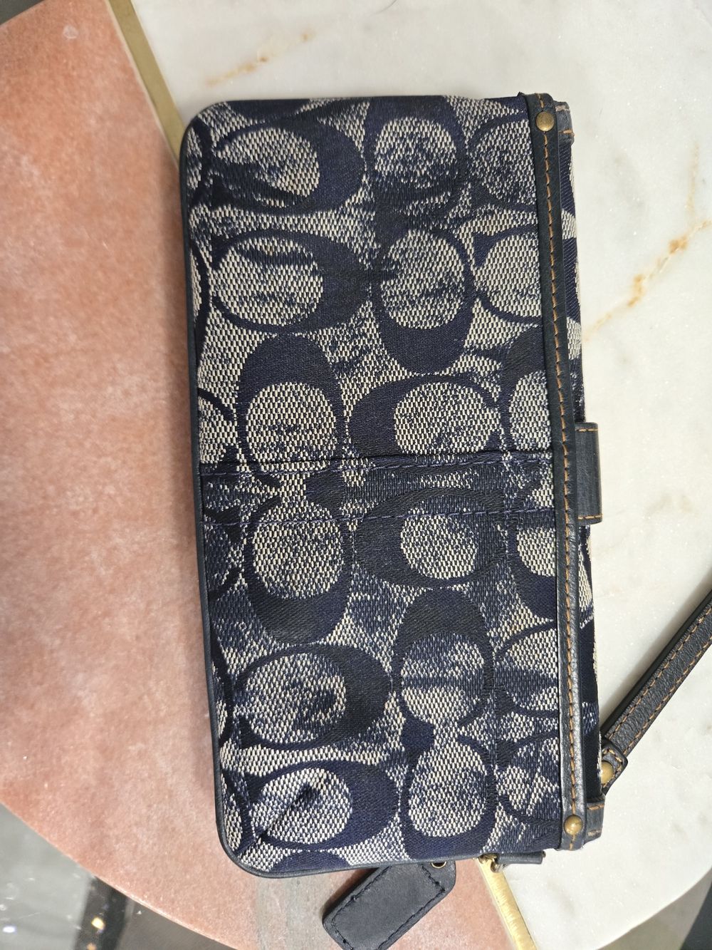Coach Special Edition Signature C Denim and Suede Wristlet Wallet Fall 2004 - Picture 3 of 4